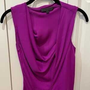Cushnie et Ochs Fuschia Silk Draped Top